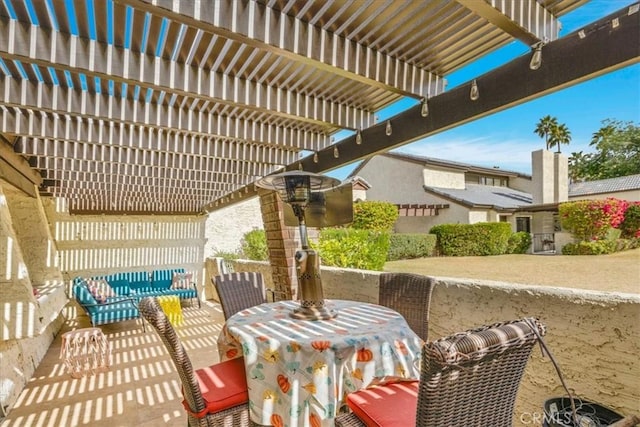 26 Pueblo Vista Dr, Palm Springs, CA 92264 - view of patio / terrace with a pergola