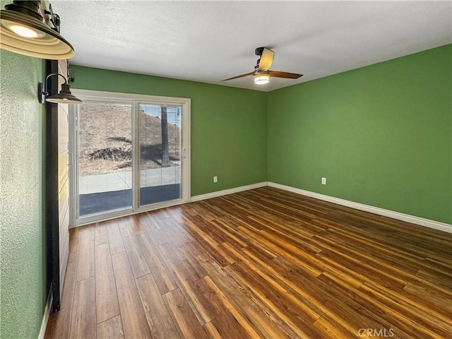 4787 Boardwalk Dr, Riverside, CA 92503 - unfurnished room featuring hardwood / wood-style flooring, baseboards, and ceiling fan