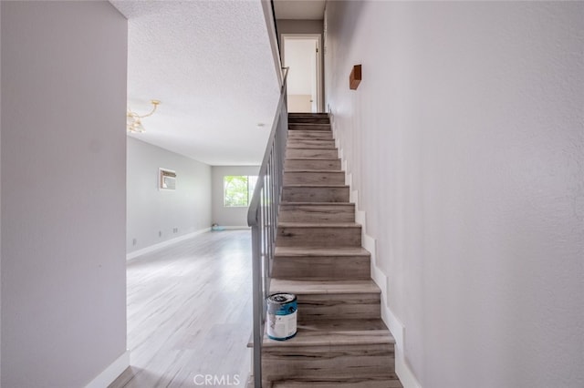 1341 N Keystone St, Burbank, CA 91506 - stairway with baseboards and wood finished floors