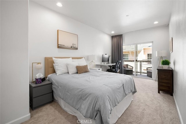 949 Humbert Ave, San Luis Obispo, CA 93401 - bedroom featuring light carpet, baseboards, recessed lighting, and an office area