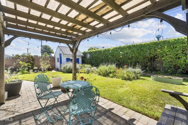 1406 Dinsmore St, Simi Valley, CA 93065 - view of patio / terrace featuring a pergola and outdoor dining area