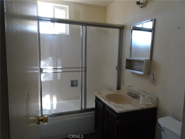 2032 Felberg Ave, Duarte, CA 91010 - full bathroom featuring toilet, vanity, and bath / shower combo with glass door