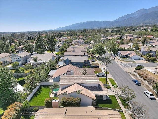10707 Champagne Rd, Alta Loma, CA 91737 - aerial view of residential area featuring a mountainous background