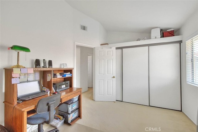 10707 Champagne Rd, Alta Loma, CA 91737 - office space featuring vaulted ceiling and light carpet
