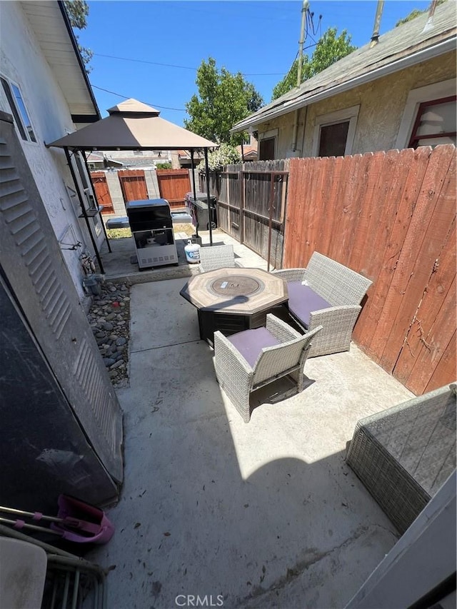 1390 Gundry Ave, Long Beach, CA 90813 - view of patio featuring a gazebo