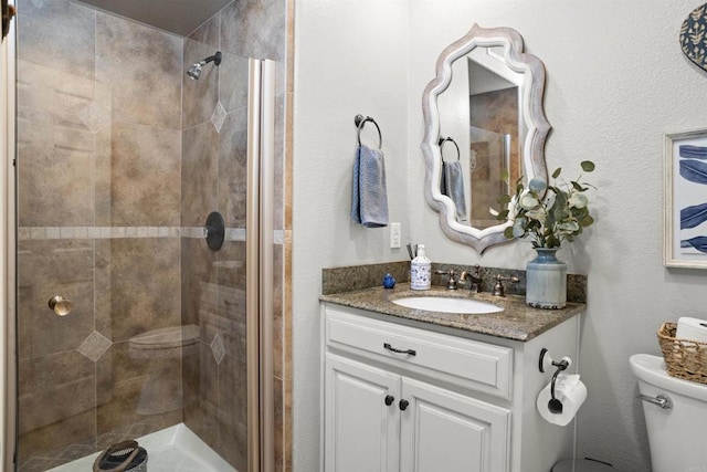 1990 Willowbrook Dr, Oceanside, CA 92056 - full bathroom featuring toilet, a stall shower, and vanity