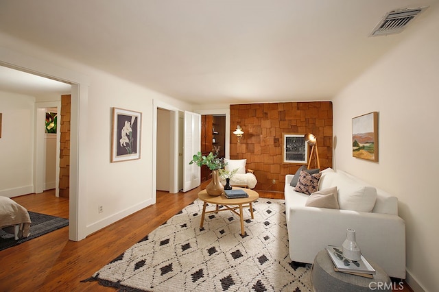 2057 Oakwood St, Pasadena, CA 91104 - living area with wood finished floors and baseboards