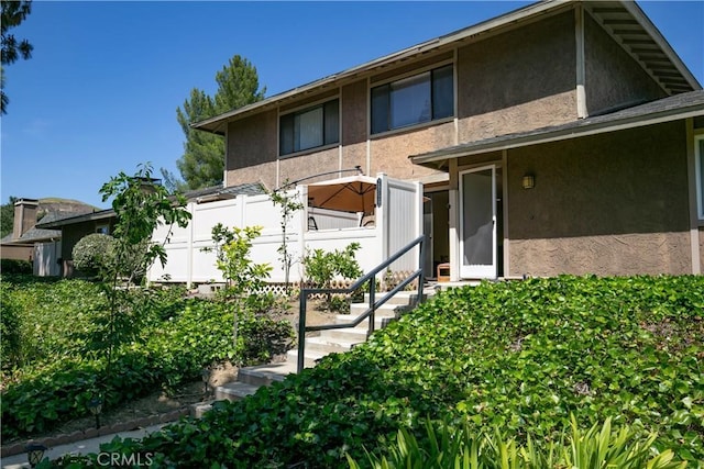 28729 Conejo View Dr, Agoura Hills, CA 91301 - back of house with stucco siding