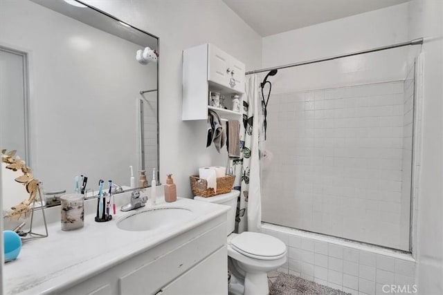 2212 Grant Ave, Redondo Beach, CA 90278 - bathroom with toilet, vanity, and shower / tub combo with curtain
