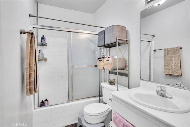 2212 Grant Ave, Redondo Beach, CA 90278 - full bath featuring toilet, combined bath / shower with glass door, and vanity