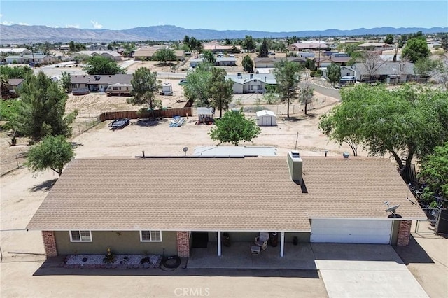 18353 Hackberry St, Hesperia, CA 92345 - aerial view of residential area featuring a mountainous background