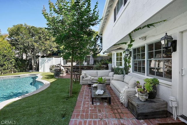 22372 Harwich Ln, Huntington Beach, CA 92646 - view of pool with an outdoor living space and a patio area