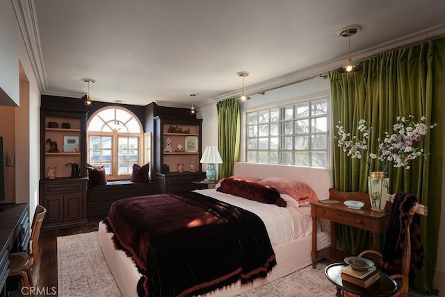 22372 Harwich Ln, Huntington Beach, CA 92646 - bedroom featuring ornamental molding and wood finished floors