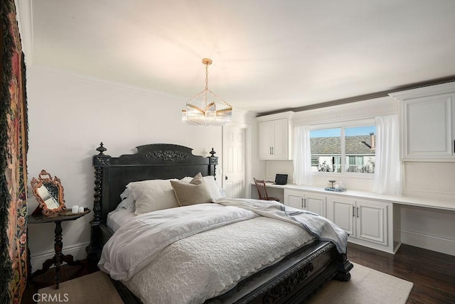 22372 Harwich Ln, Huntington Beach, CA 92646 - bedroom with dark wood finished floors and ornamental molding