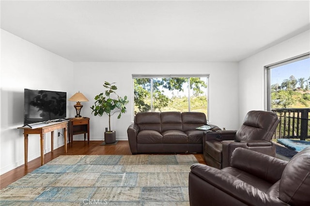 814 Natures Way, Paradise, CA 95969 - living area featuring healthy amount of natural light, wood finished floors, and baseboards