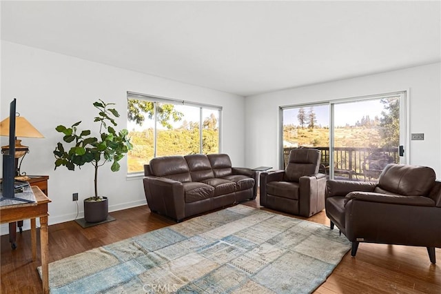 814 Natures Way, Paradise, CA 95969 - living area featuring healthy amount of natural light, wood finished floors, and baseboards