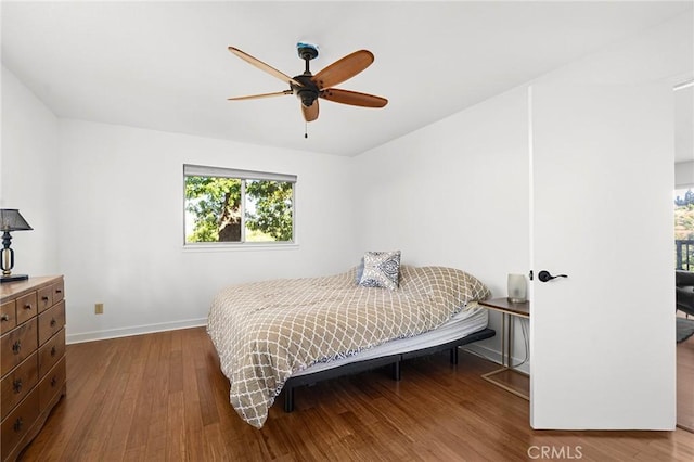 814 Natures Way, Paradise, CA 95969 - bedroom with multiple windows, wood finished floors, baseboards, and ceiling fan