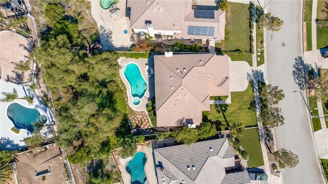 12800 N Overlook Dr, Rancho Cucamonga, CA 91739 - drone / aerial view of a pool