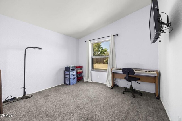 1025 Cachuma Ave Unit 32, Ventura, CA 93004 - home office with lofted ceiling and carpet floors