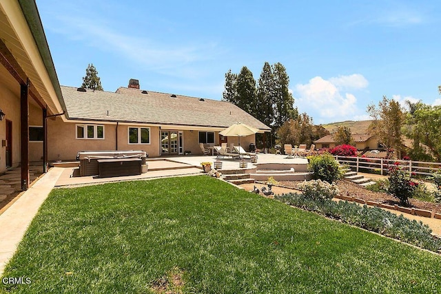 2735 Los Pinos Cir, Camarillo, CA 93012 - view of yard with a hot tub and a patio