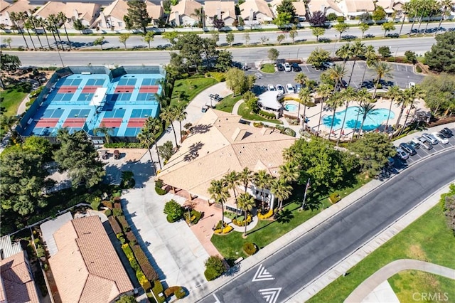 689 Twin Hills Dr, Banning, CA 92220 - aerial view of residential area featuring a pool area