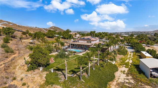 18936 Summerleaf Ln, Riverside, CA 92504 - bird's eye view of a pool area and mountains