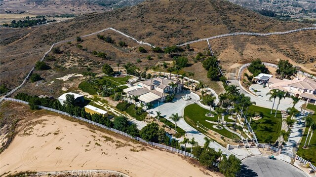 18936 Summerleaf Ln, Riverside, CA 92504 - aerial view of property's location featuring mountains, rural landscape, and a desert landscape