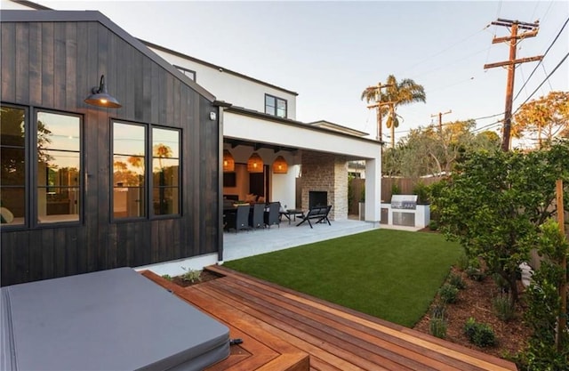 213 Avenida Princesa, San Clemente, CA 92672 - wooden deck featuring an outdoor kitchen and a patio