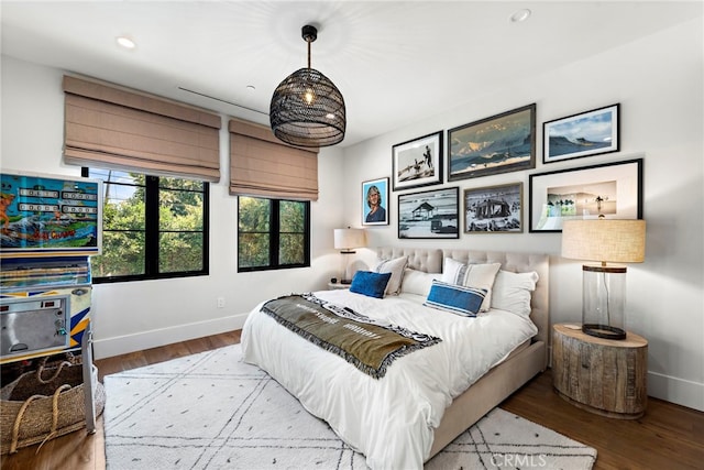 213 Avenida Princesa, San Clemente, CA 92672 - bedroom with baseboards, wood finished floors, and recessed lighting