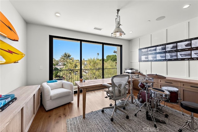 213 Avenida Princesa, San Clemente, CA 92672 - office with wood finished floors and recessed lighting