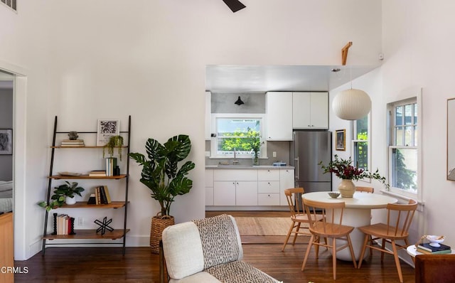 4865 Granada St, Los Angeles, CA 90042 - dining room with dark wood-style flooring