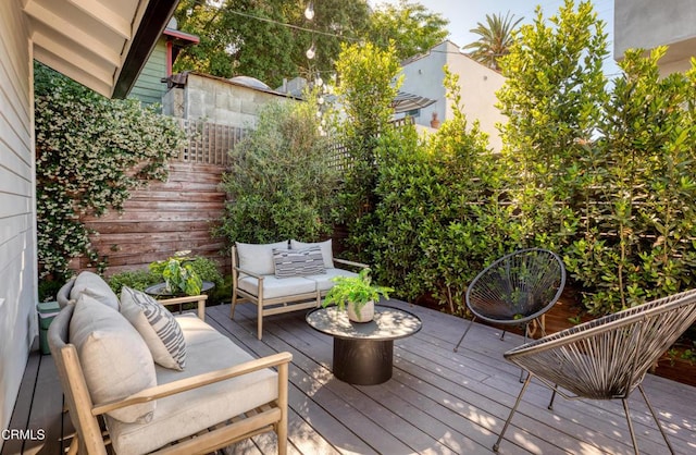 4865 Granada St, Los Angeles, CA 90042 - wooden terrace with an outdoor hangout area
