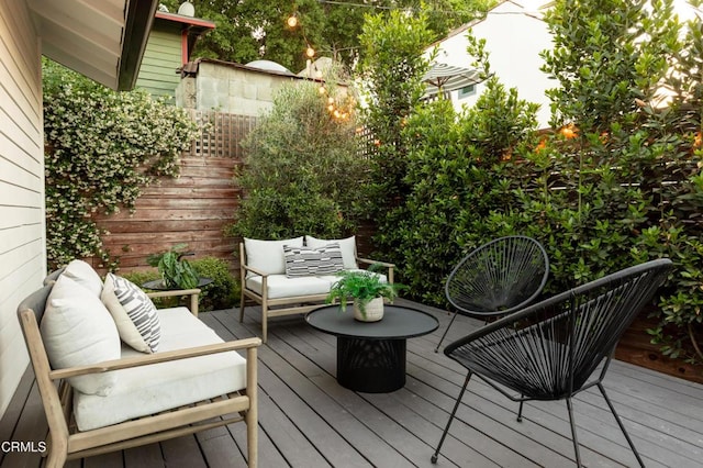 4865 Granada St, Los Angeles, CA 90042 - wooden terrace with outdoor lounge area
