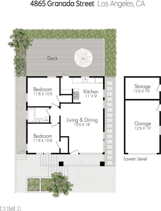 4865 Granada St, Los Angeles, CA 90042 - floor plan / room layout