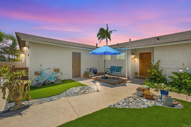 3925 Linmar Ln, Carlsbad, CA 92008 - patio terrace at dusk featuring a patio