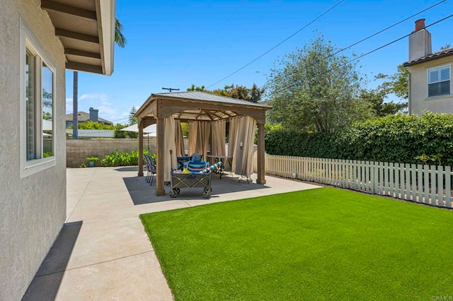 3925 Linmar Ln, Carlsbad, CA 92008 - fenced backyard featuring a gazebo and a patio
