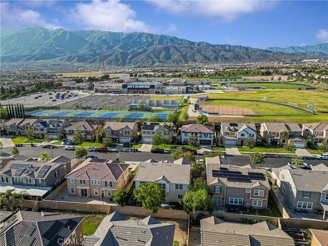 15601 N Peak Ln, Fontana, CA 92336 - aerial view of residential area with mountains