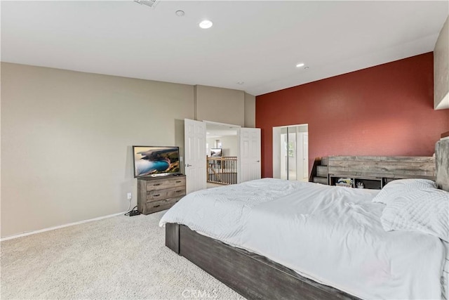 15601 N Peak Ln, Fontana, CA 92336 - bedroom featuring baseboards, carpet flooring, and recessed lighting