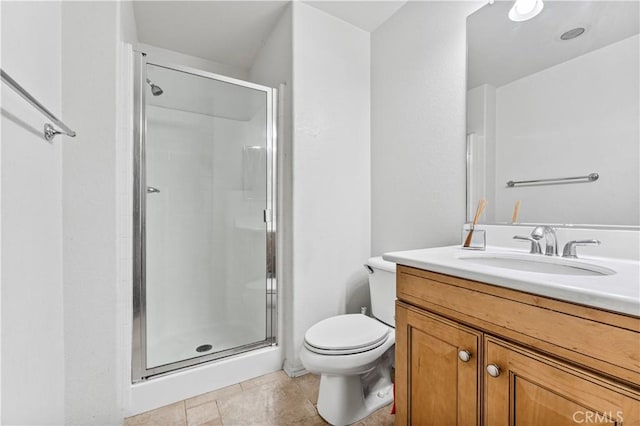 15601 N Peak Ln, Fontana, CA 92336 - full bathroom with a stall shower, vanity, and toilet