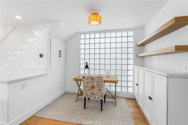 332 L St, Newport Beach, CA 92661 - dining area featuring plenty of natural light, baseboards, light wood-type flooring, and recessed lighting