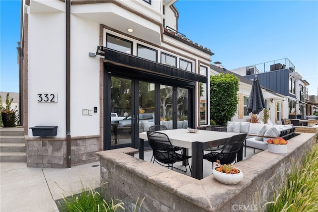 332 L St, Newport Beach, CA 92661 - view of patio / terrace with french doors