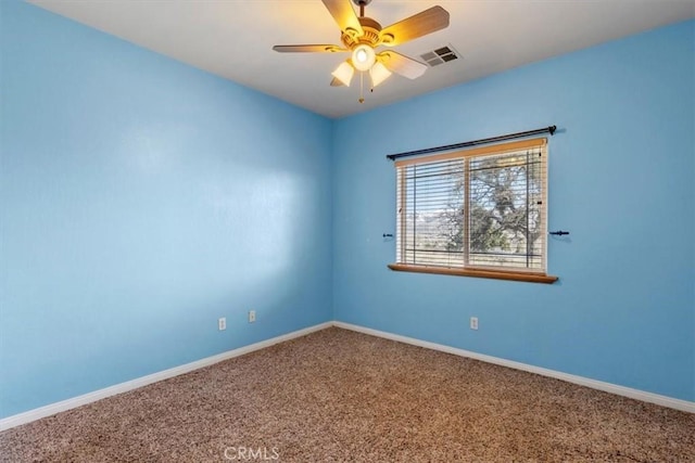 22104 Mccarthy Dr, Tehachapi, CA 93561 - carpeted empty room featuring ceiling fan and baseboards