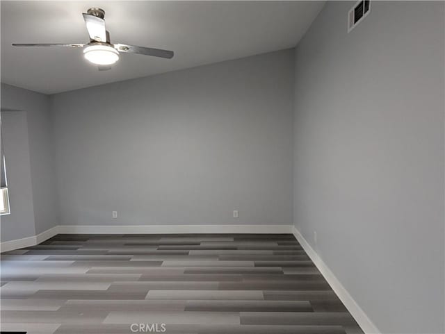 23040 Giant Fir Pl, Canyon Lake, CA 92587 - spare room with ceiling fan, baseboards, and wood finished floors