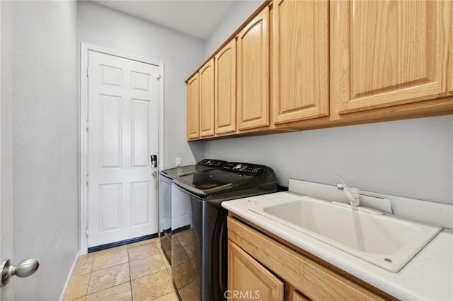10237 Cotoneaster St, Apple Valley, CA 92308 - washroom featuring washer and clothes dryer, cabinet space, and baseboards