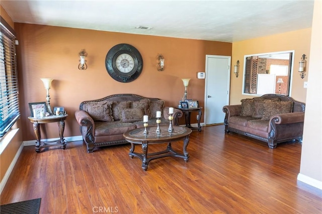 4036 N Foxdale Ave, Covina, CA 91722 - living room with baseboards, plenty of natural light, and wood finished floors