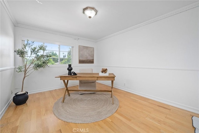 2704 Albatross Dr, Costa Mesa, CA 92626 - office with wood finished floors, crown molding, and baseboards