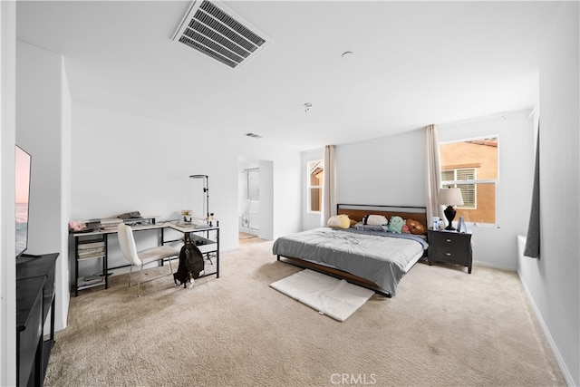 5874 Silver Oaks Dr, Chino, CA 91710 - carpeted bedroom featuring an office area and ensuite bath