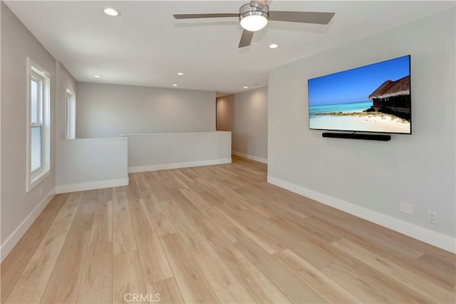 26242 Via Corrizo, San Juan Capistrano, CA 92675 - spare room featuring wood finished floors, recessed lighting, baseboards, and ceiling fan