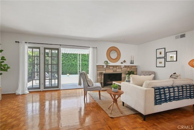 3441 Lilly Ave, Long Beach, CA 90808 - living room with a stone fireplace