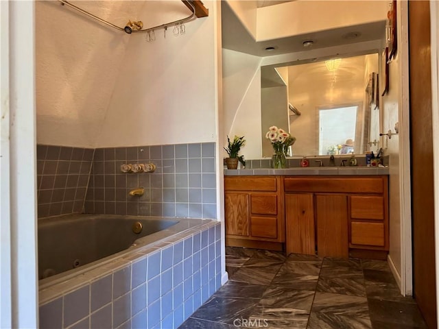 10265 Nancy Ave, Cherry Valley, CA 92223 - bathroom with a whirlpool tub and vanity